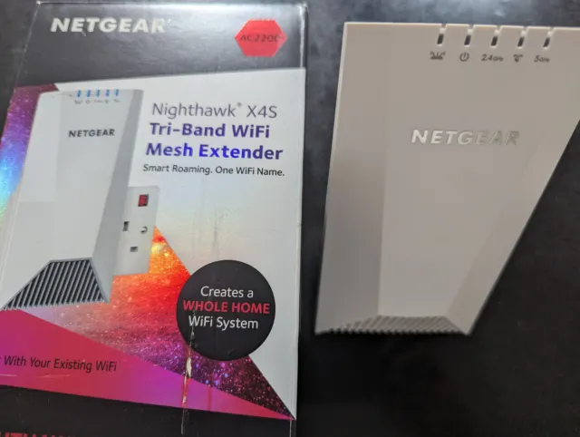Netgear Nighthawk X4S AC2200 Tri Band Network Mesh Extender EX7500 UK Plug