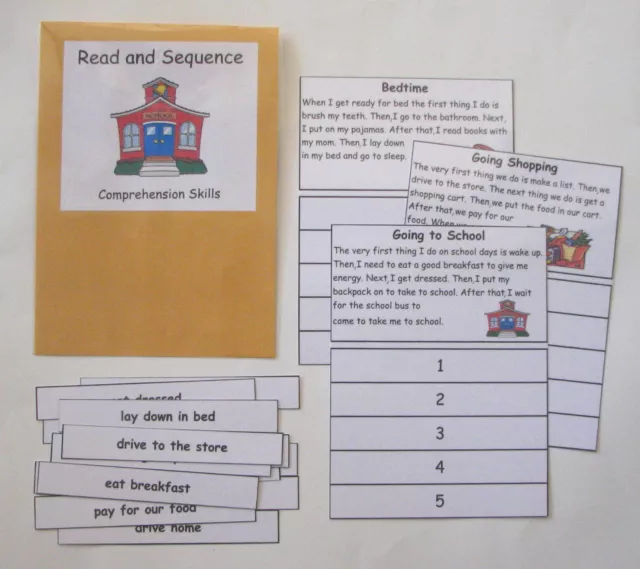 Teacher Made Literacy Center Learning Resource Game Sequencing