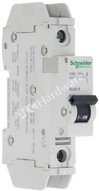 Schneider Electric 60110 Miniature Circuit Breaker Multi9 C60 MCB 1 pole 10 A