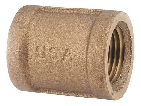 Zoro Select 82103-32 Brass Coupling, Fnpt, 2" Pipe Size
