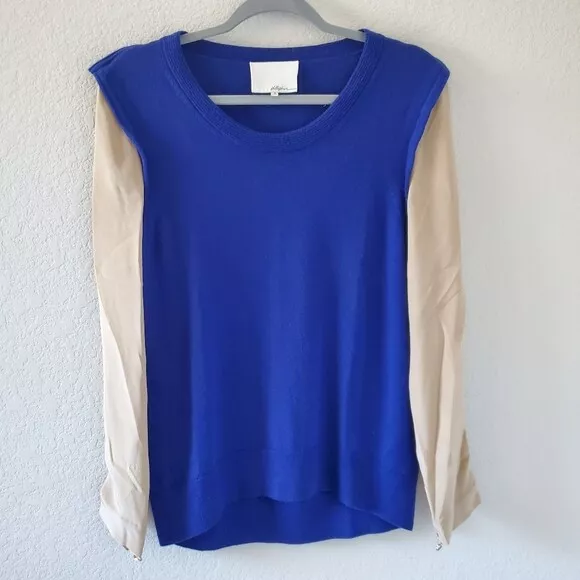 3.1 Phillip Lim mix media sweater top Size M