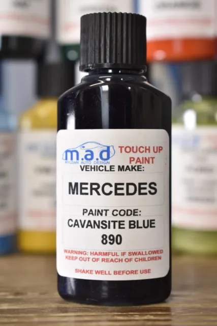 Mercedes Benz Cavansite / Lunar Blue 890 Touch Up Kit Bottle Brush Repair Paint