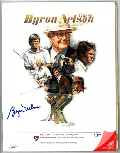 BYRON NELSON SIGNED 1986 Byron Nelson Golf Classic Program- JSA # ...