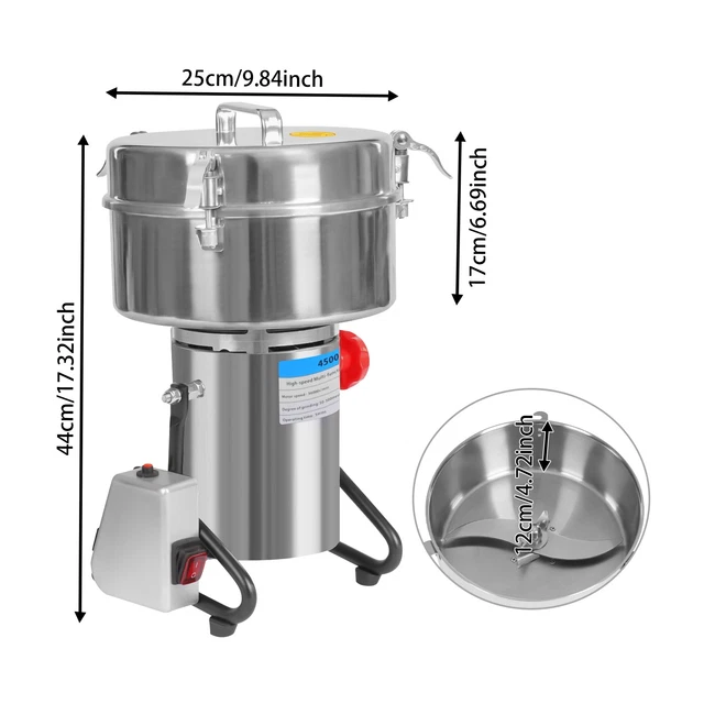 5000W HIGH SPEED Multi-function Grain Grinder Electric Grain Grinding ...