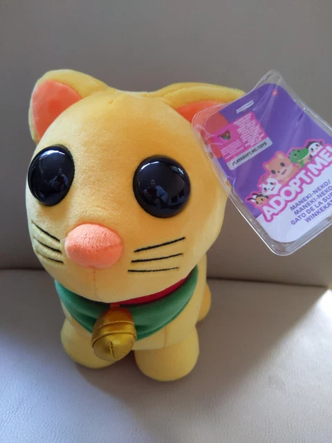 ROBLOX ADOPT ME Ginger Cat Maneki plush with virtual code new 29cm £20. ...