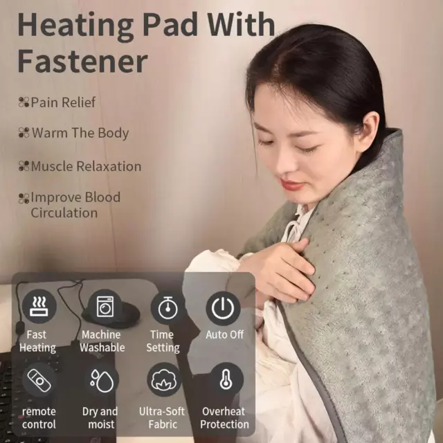 Electric Heating Pad Physiotherapy Blanket Shoulder Relief✨. Back Pain I6Z9