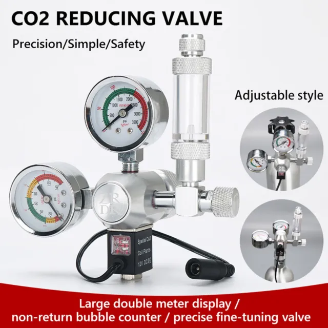 T0# DIY Universal Aquarium Bubble Counter CO2 Solenoid Valve Kit (EU Plug W21.8)