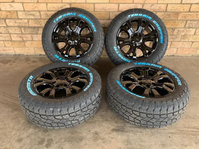 4X Genuine FORD WILDTRAK RANGER 2018 BLACK MODEL 18 WHEELS & MONSTA TYRES