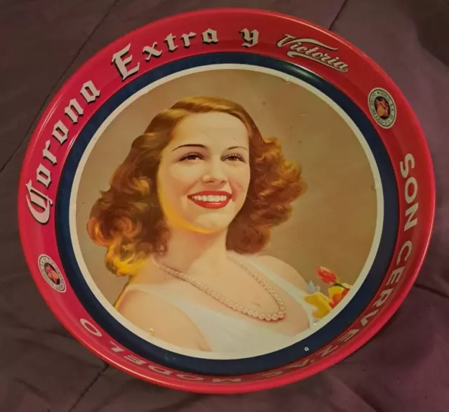 Vintage Corona Extra La Cerveza Beer Bar Tray