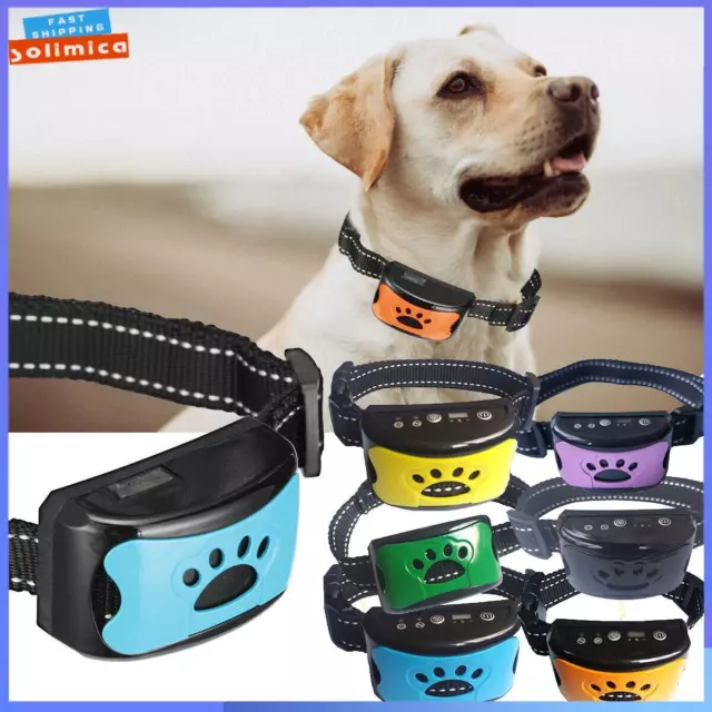 Rechargeable Anti Bark Collar Stop Dog Barking Best Adjustable Sound Vibration