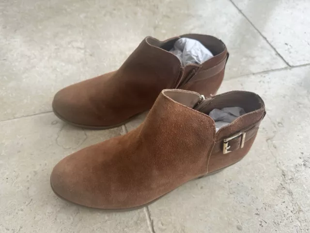 VIONIC MILLIE SUEDE Ankle Boots Tan Size 8 38.00 PicClick UK