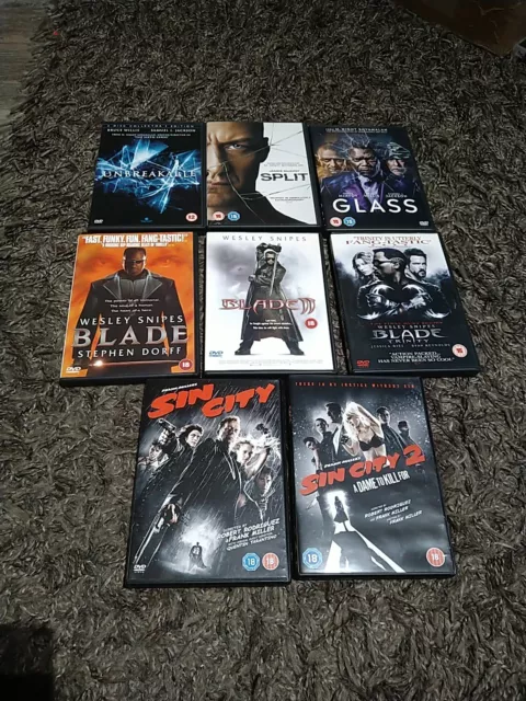 Unbreakable/Split/Glass /Blade Trilogy /Sin City 1&2 (DVD