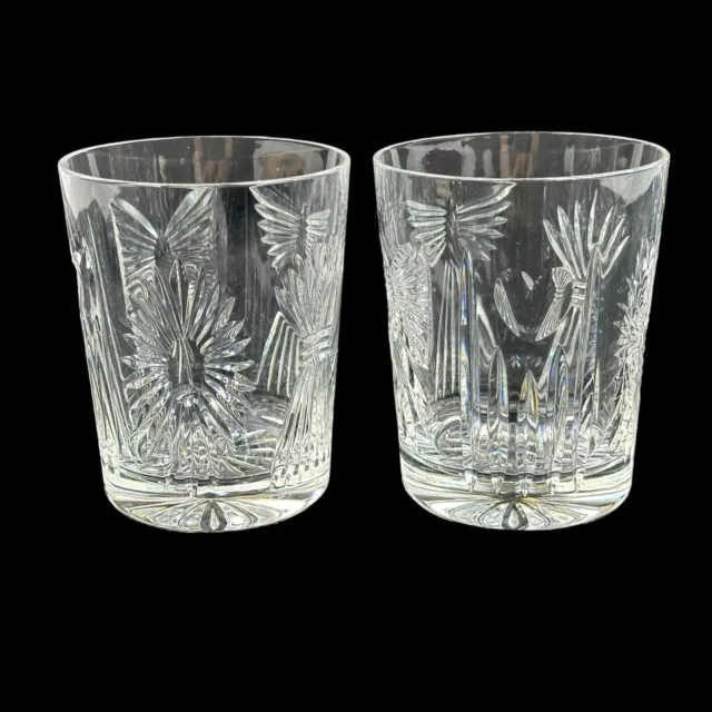 PAIR - Waterford Crystal Millennium Series Double Old Fashioned, 1 Artist Signed