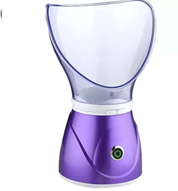 Facial Steamer Nano Ionic Hot Mist Home Sauna SPA Face Humidifier (purple)