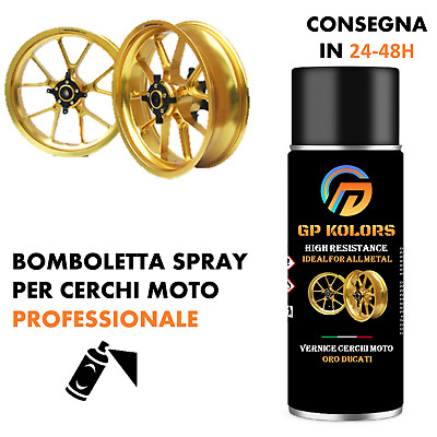 Bomboletta Spray Vernice Cerchi Moto ORO DUCATI Professionale Alta resistenza