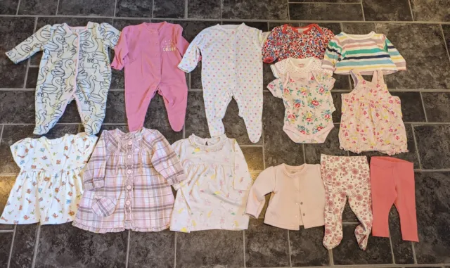 (No7) baby girl clothes 0-3 months bundle