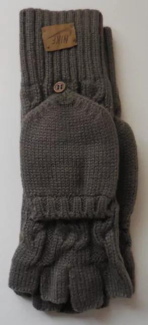 Nike Chunky Cable Knit Gloves Adult Unisex Ridgerock Brown S/M