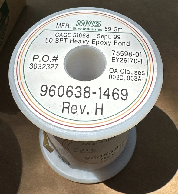 50 GAUGE COIL Wire 50spt+heavy Epoxy Bond MWS Wire 59