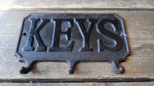 Vintage Cast Iron Key Hook 7.75"