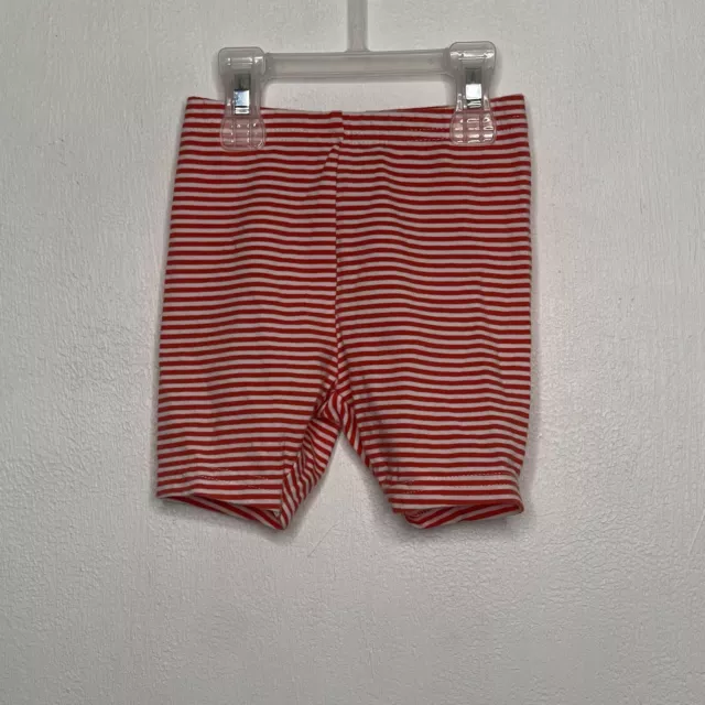 Carters Striped Knit Shorts Baby Boys Size 12 Months Orange Pull On