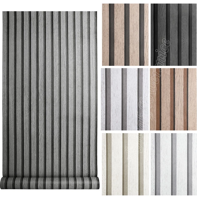 thumbnail image 2 of Cream Wood Optic Paneling Wallpaper - 3D Textured Timber Plank Effect, Easy Apply 2 of 14