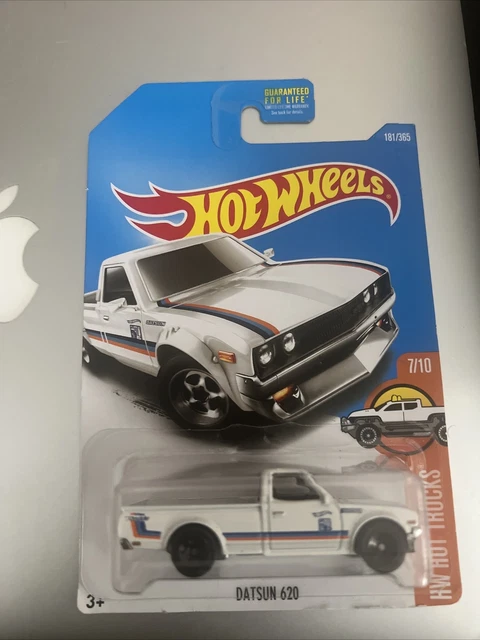 HOT WHEELS DATSUN 620 Pickup Greddy White Hw Hot Trucks 2017 Short Card
