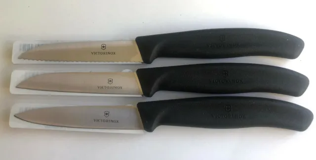 Küchenmesser Victorinox Gemüsemesser Haushaltsmesser  3 Stück  Farbe schwarz
