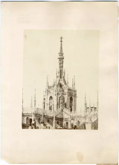 Italie, Milan, Milano, le dôme   Vintage albumen print,  Tirage albuminé