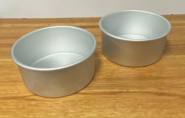 Wilton Round Cake Pan Aluminum 6” Dia. x 3” Deep Set Of 2