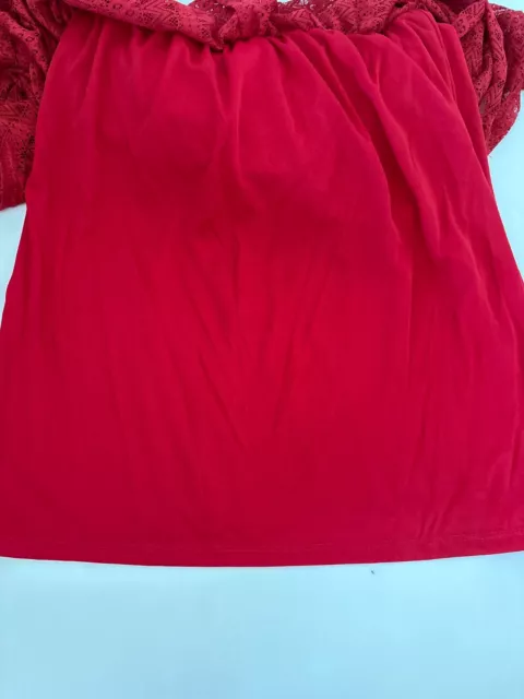NO BOUNDARIES RED Handkerchief Hem Lined Lace Womens Sundress Size L ...