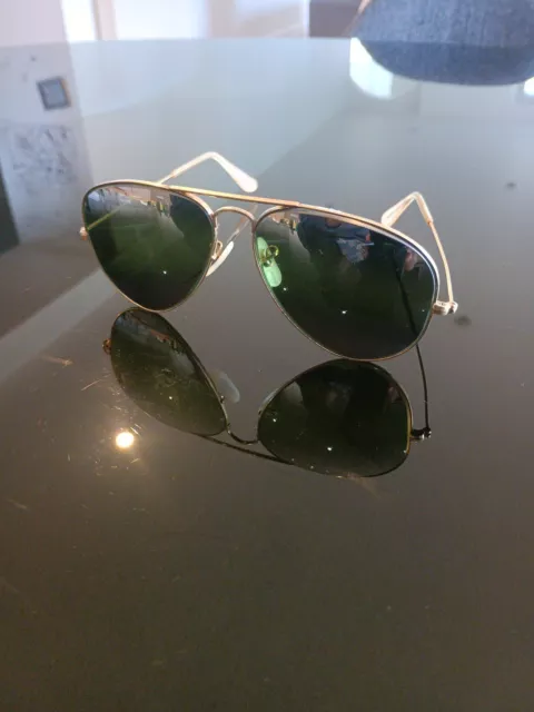 Lunettes De Soleil ray ban USA bausch lomb, Gravées 1/10 12k. Aviator.