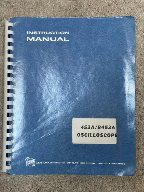 Tektronix 453A and R453A oscilloscope manual
