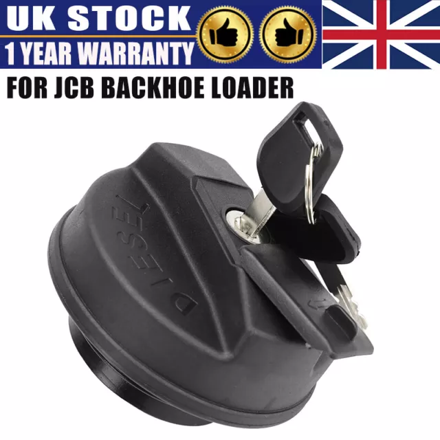 332/F4780 331/11403 Fuel Tank Cap with 2 Keys For JCB Backhoe Loader 3C 3CX 3D