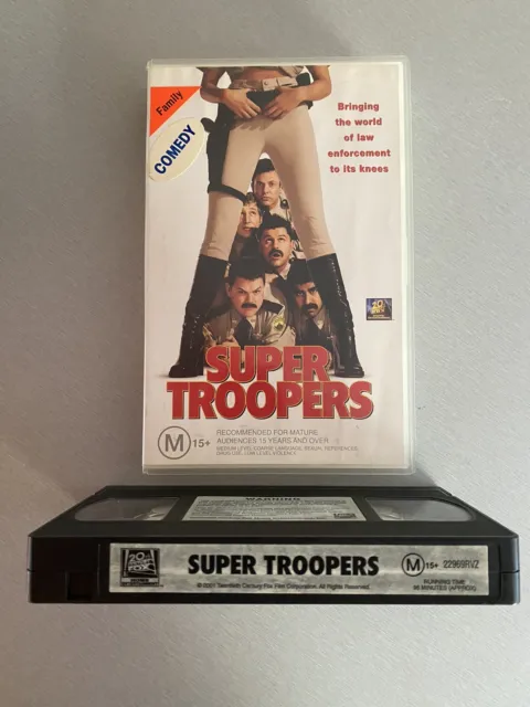 Super Troopers VHS Big Box Ex Rental Video Tape Comedy Adventure 2001