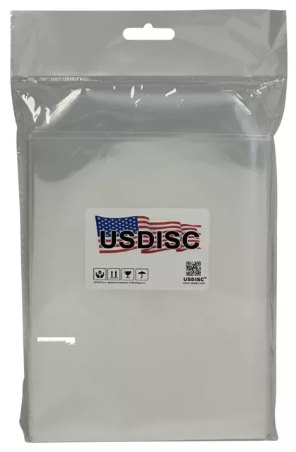300 USDISC Plastic Sleeves 4mil 5.7 x 7.4, (Clear) No Stitches
