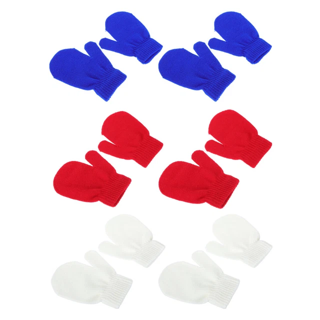 6 Pairs Gloves Outdoor Winter Warm Mittens Winter Mitt Elastic Mittens Child