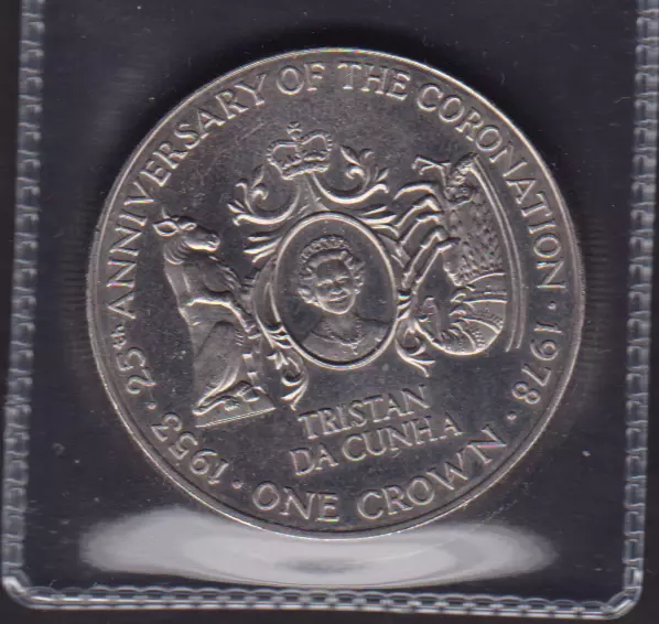 1978 Tristan Da Cunha C-N One Crown 25th Anniversary Of QE II Coronation