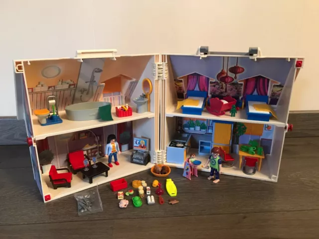 Maison meublée playmobil transportable - Playmobil