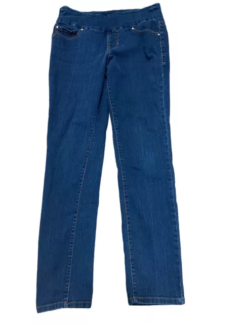 Jag Womens Blue Denim Medium Wash High Rise Skinny Jeans Size 8