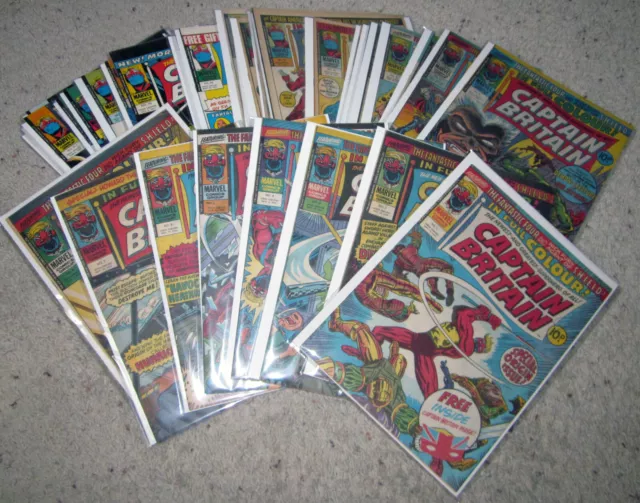 Captain Britain 1 - 39 Vol 1 8 16 1st Psylocke FULL RUN LOT Avengers X-men MCU