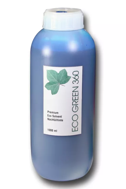 Premium Eco-Solvent Tinte "Eco Green360" für Epson®, Mimaki®, Mutoh®