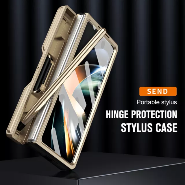 For Samsung Z Fold5/Z Fold 4 Shockproof Kickstand Full Case Screen Protector+Pen 3