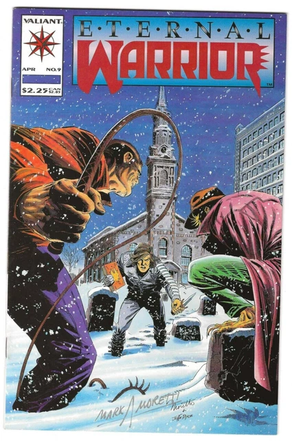 Valiant ETERNAL WARRIOR #9 first printing SIGNED by the cover artist