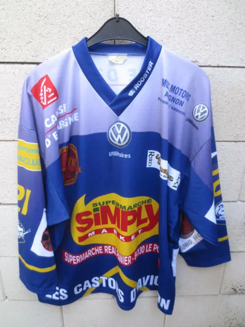 Maillot hockey LES CASTORS D'AVIGNON porté n°21 shirt jersey L