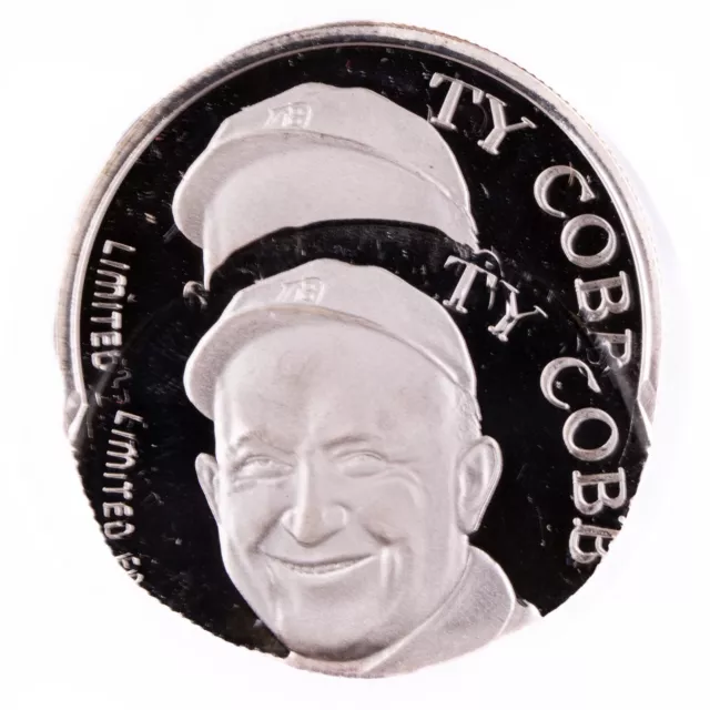 ERROR ND Medal Ty Cobb Detroit Tigers Silver DBL Struck ANACS PF66 DCAM