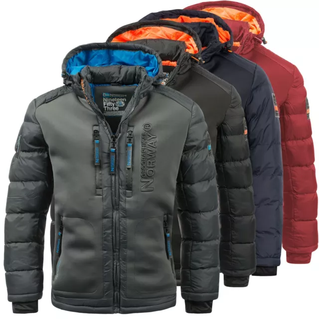 Geographical Norway Chaud Designer Hommes Hiver Matelassé Veste D'Hiver Neu