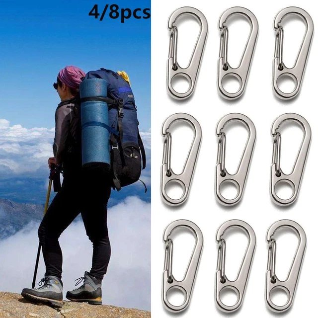 SAFETY TRAVEL TOOLS D Carabiner DRing Key Chain Spring Clips Camping