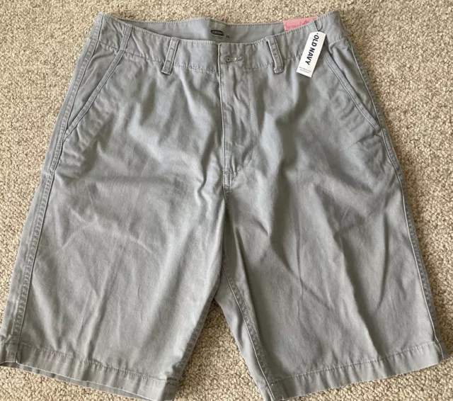 NEW Old Navy Mens Size 34 Waist Gray Chino Shorts Brand New With Tags!