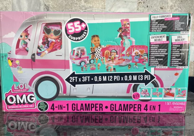 LOL SURPRISE OMG 4-in-1 Glamper Fashion Camper Van 55+Surprises Brand New  Sealed $63.20 - PicClick