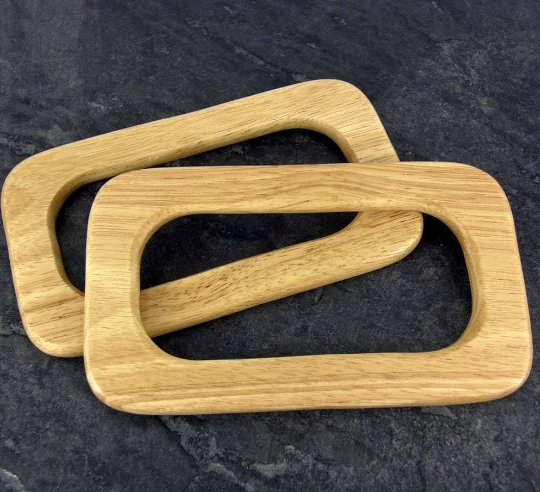 Retro Oblong  Bag Handles Pair of Retro Wood making bags Craft , Sewing BH33